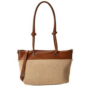 Italian Leather Top Handle Tote, Brown
